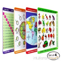 Educational Mealtime Plates for Kids  Set of 4 Unique Designs; Fun and Colorful Sturdy Melamine Plates for Children of All Ages; BPA Free - B01KAY2QI4